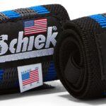 1118R Schiek Wrist Wraps Straps Blue 18 inch Pair Close Up 1118R Schiek Wrist Wraps Straps Blue 18 inch Pair Close Up