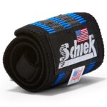 1118R Schiek Wrist Wraps Straps Blue 18 inch Single Close Up 1118R Schiek Wrist Wraps Straps Blue 18 inch Single Close Up