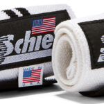 1118WSW Schiek White Wrist Wraps Straps 18 inch Pair Close Up 1118WSW Schiek White Wrist Wraps Straps 18 inch Pair Close Up