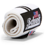 1118WSW Schiek White Wrist Wraps Straps 18 inch Single Close Up 1118WSW Schiek White Wrist Wraps Straps 18 inch Single Close Up